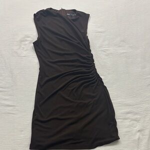Zara Women's Brown Gathered Mini Dress